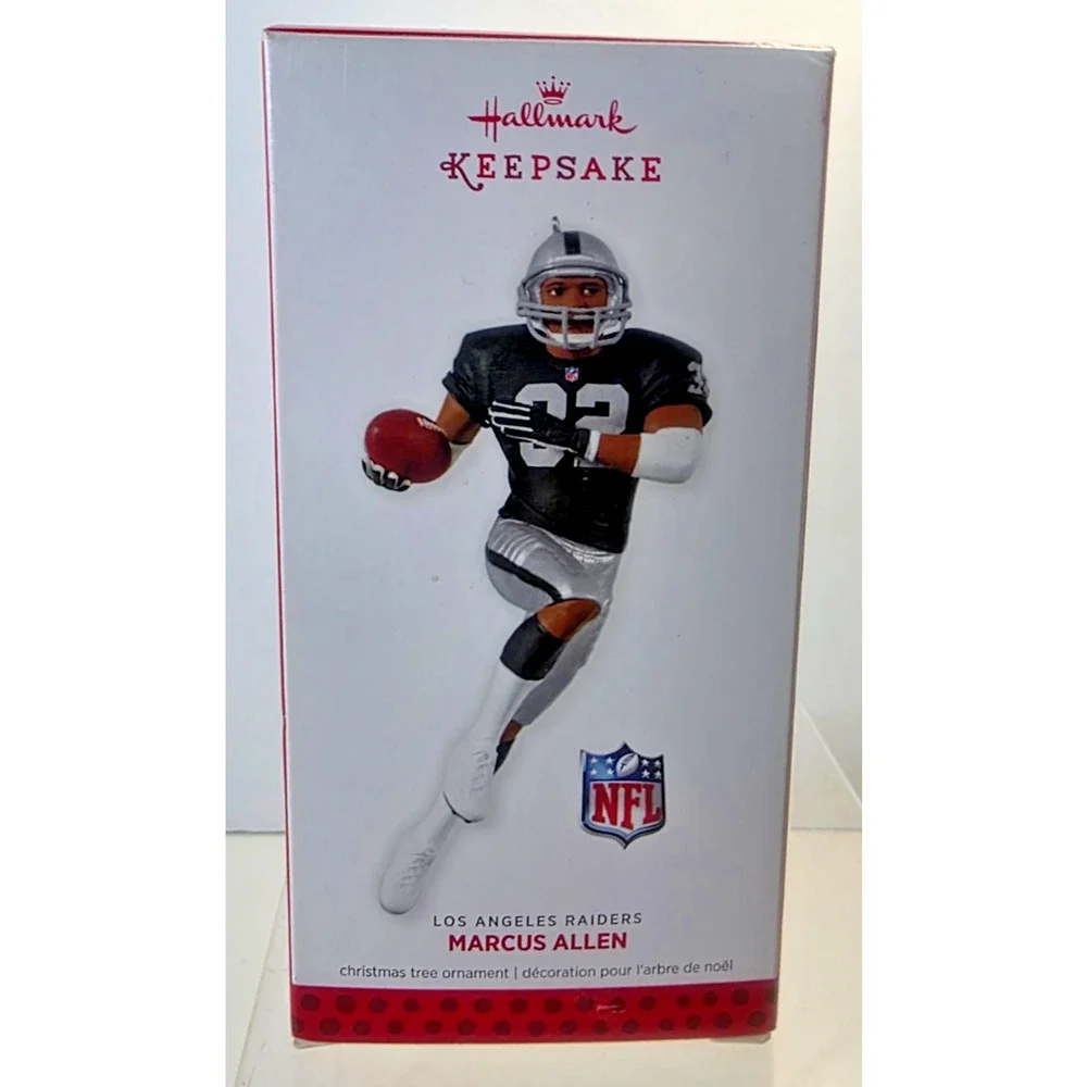 Hallmark 2013 Marcus Allen Los Angeles Raiders Keepsake Ornament NFL Football